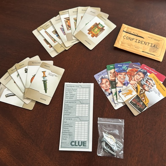 Clue Board Game Replacement Parts Cards Envelope, ... - Picture 3 of 3
